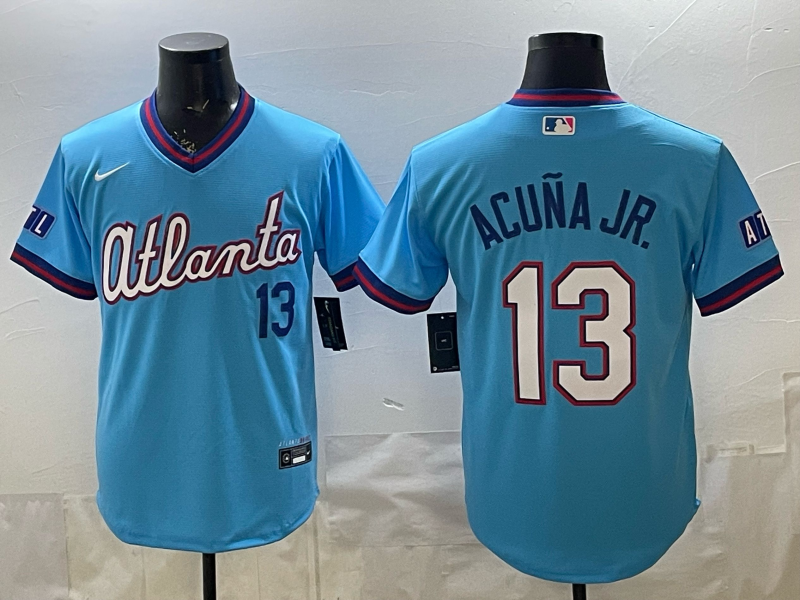 Men 2026 Atlanta Braves #13 Acuna Jr. blue Game Nike MLB Jersey 04192501->pittsburgh pirates->MLB Jersey